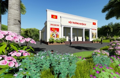 THIẾT KẾ HỘI TRƯỜNG HUYỆN UỶ CHƠN THÀNH