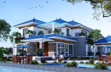 THIẾT KẾ XÂY DỰNG CÔNG TRÌNH BIỆT THỰ SÂN VƯỜN
